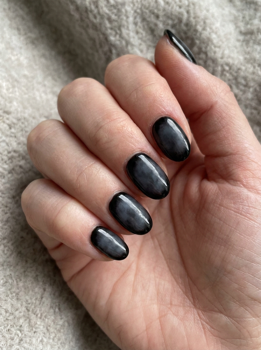 Black Aura Nails als Schwarze Nägel Ideen Inspiration 2026
